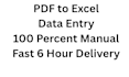 do accurate manual data entry from PDF to excel word CSV