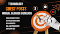 publish guest posts on tech and saas websites