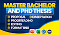 edit, enhance proofread your master and bachelor thesis dissertation