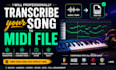 professionally transcribe your song to midi file
