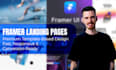 design a conversion focused framer landing page