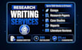 do urgent essay writing, case study, research and summary in 24 hours