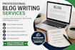 write blog post and article