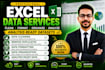 do excel data cleaning, formatting, and prepare analysis ready datasets