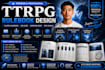 design rulebook layout, ttrpg formatting, board game character sheet design