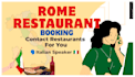 book restaurants in rome on your behalf