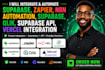 do supabase zapier n8n automation supabase qlik supabase api vercel integration