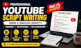 write engaging hindi and english youtube scripts