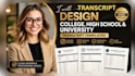 design professional college, high school, and university transcript templates