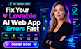 fix lovable ai webapp errors supabase, firebase errors lovable expert bug fixing