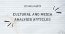 write expert cultural and media commentary articles