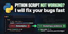 fix bugs in your python script and improve your code