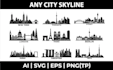 create any city skyline silhouette vector illustration