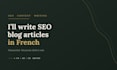write SEO optimized blog articles in french