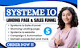 create systeme io sales funnel, systeme io website, systeme io landing page