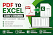 do PDF to excel data conversion
