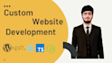 do custom website development as full stack developer