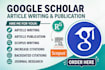 increase google scholar citations and publish articles