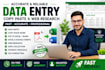 do data entry, copy paste and web research