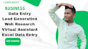 do data entry and web research for your business