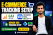 setup facebook pixel capi, ga4 ecommerce tracking and server side tracking