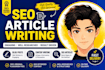write SEO blog posts, article and content