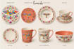 create seamless surface pattern design for ceramic,porcelain