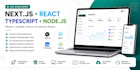 build a nextjs react typescript web app with nodejs backend