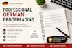 proofread and edit german texts manually