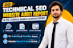 do technical seo audit, website audit report and on page optimization