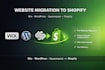 migrate wix to shopify wordpress to shopify squarespace to shopify