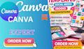 do anything on canva design flyer,banner,logo on canva,email template,substack