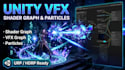 create unity vfx using particle system, shader graph, and vfx graph