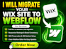 migrate your wix website to webflow with responsive redesign