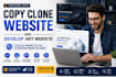 copy clone website and develop any website