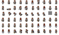 create pixel art sprite sheet animation for unity godot rpg maker games