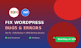 fix wordpress bugs, errors and website issues