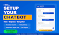setup tidio or botpress chatbot for your website