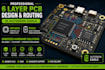 design 6 layer pcb routing in autodesk eagle with nrf52840, ip5355