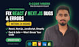 debug and fix javascript, react, nextjs bugs