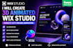 3d wix spline animation 3d animated wix website, interactive wix studio website