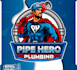 create a funny plumbing cartoon character logo