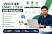 find emails, data entry and web research