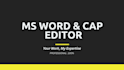 do professional ms word typing and formatting