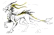 draw monster or fantasy creature in sketch illustration