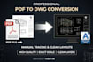 do manual PDF to dwg conversion in autocad precisely