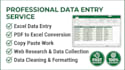 do excel data entry PDF to excel copy paste web research