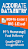 do accurate data entry in excel sheet within 24hours