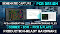 provide schematic capture, pcb design and assembly ready pcba files