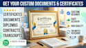 replicate any document, certificate, degree, ielts, school diploma, statement